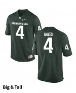 Men's Michigan State Spartans NCAA #4 C.J. Hayes Green Authentic Nike Big & Tall Stitched College Football Jersey LA32N28KM